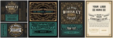Paketleme için 5 vintage etiket