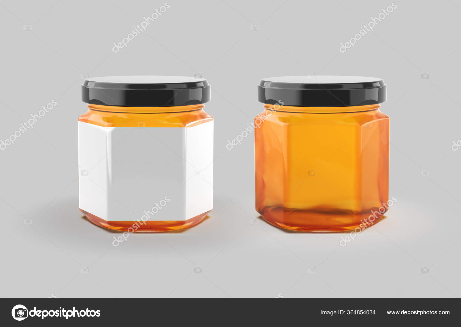 Glass Honey Jar Label Mockup Stock Photo Image By C Roverto007 364854034