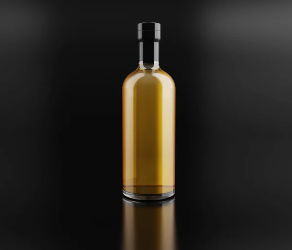 Чистая Бутылка Макет Алкогольного Напитка — стоковое фото