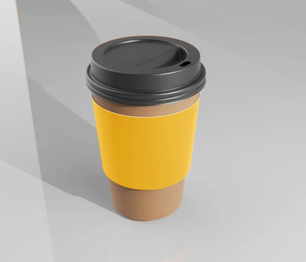 Kaffeetasse Aus Papier Vorhanden Mockup Für Ihr Projekt — Stockfoto