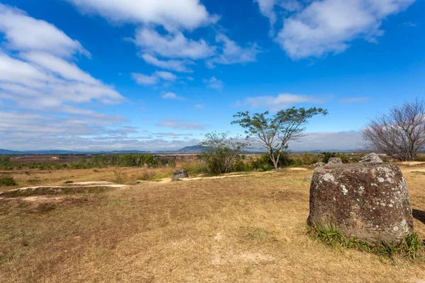 Llanura Los Tarros Piedra Antigua Paisaje Arqueológico Megalítico Provincia Xieng — Foto de Stock