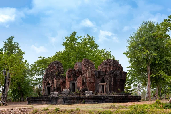Öffentliche Burg Prang Burg Khmer Stil Der Provinz Sisaket Thailand — Stockfoto