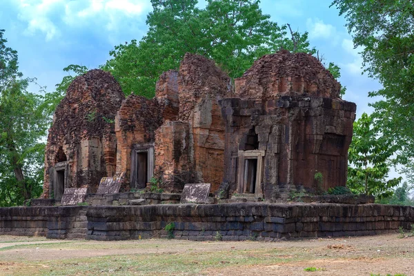 Castelo Público Castelo Prang Ruínas Religiosas Estilo Khmer Província Sisaket — Fotografia de Stock