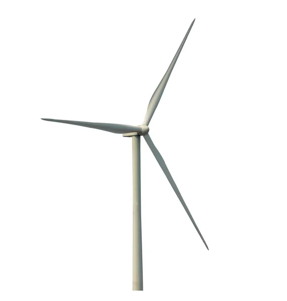 Windkraftanlage Isoliert Auf Weißem Hintergrund — Stockfoto
