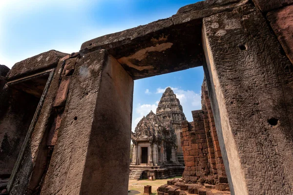 Rock Castle Phimai Sığınağı Büyük Khmer Tapınakları Parkı Antik Şato — Stok fotoğraf