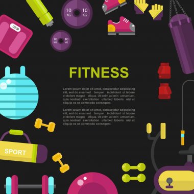 Fitness icon set clipart