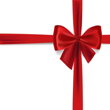   Kırmızı hediye şerit yay ile