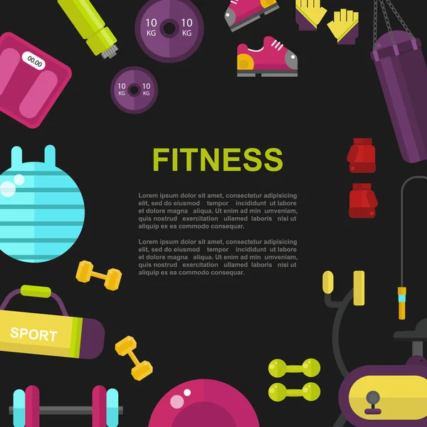 Icône de fitness ensemble — Image vectorielle