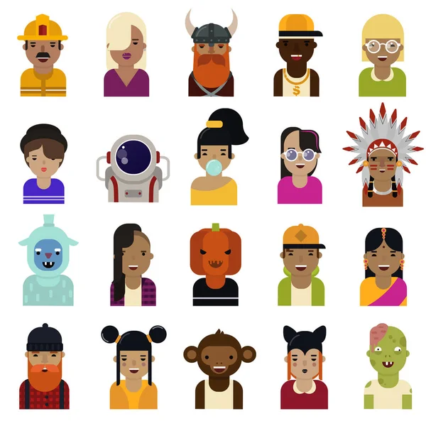 Character avatars set — Stock Vector