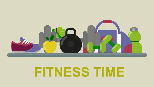 Fitness icoon set — Stockvector