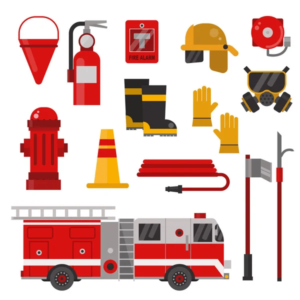 Equipamento de protecção contra bombeiros —  Vetores de Stock