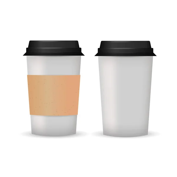 Taza de café de papel — Vector de stock