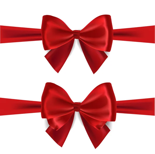 Red gift ribbon with bow — Stock Vector