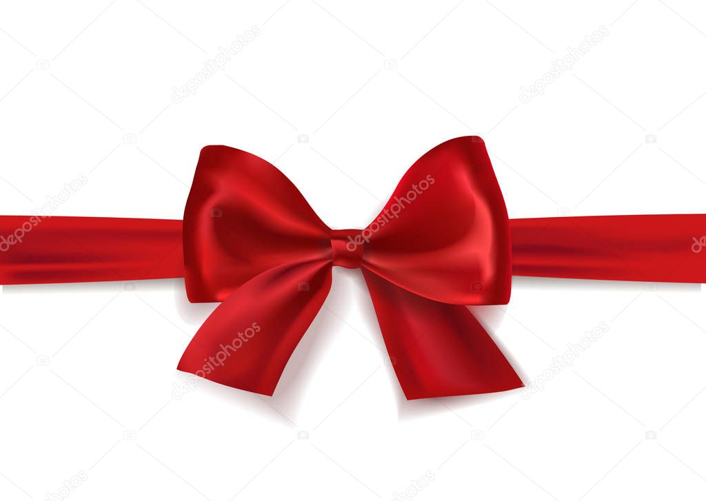 Nastro regalo rosso con fiocco - Vettoriale Stock di ©SvelanaST 154390058