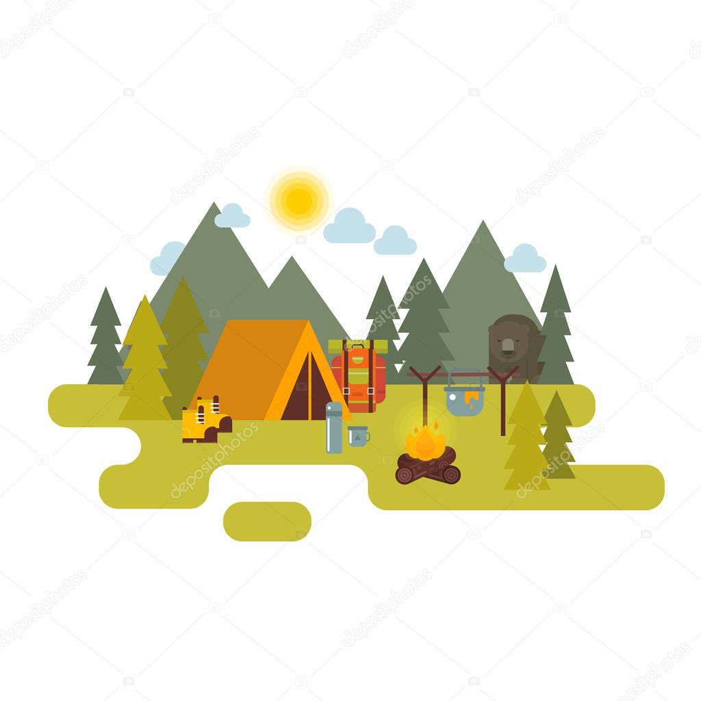  Camping  flat concept