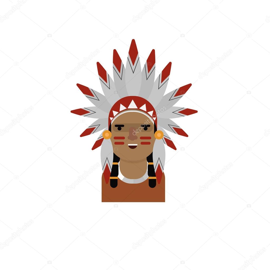 American indian man avatar