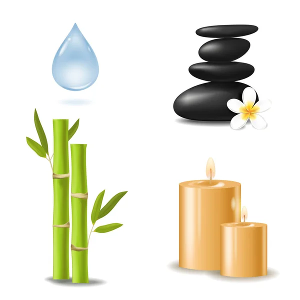 Spa ve güzellik gerçekçi 3d set.