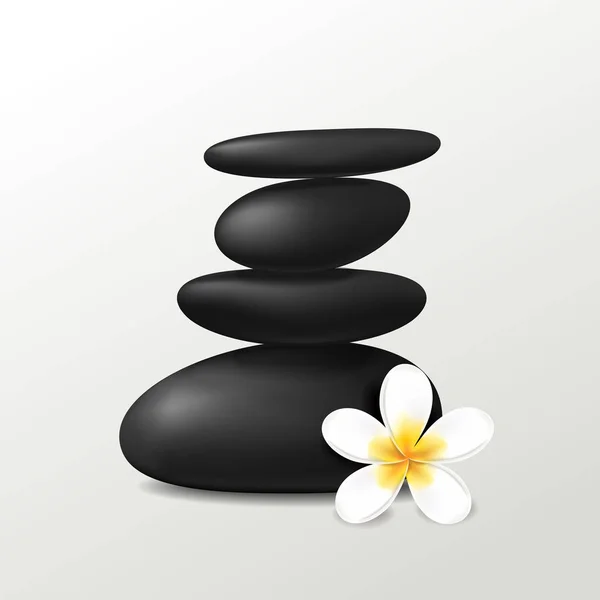 Realistischer Vektor 3d zen stones — Stockvektor