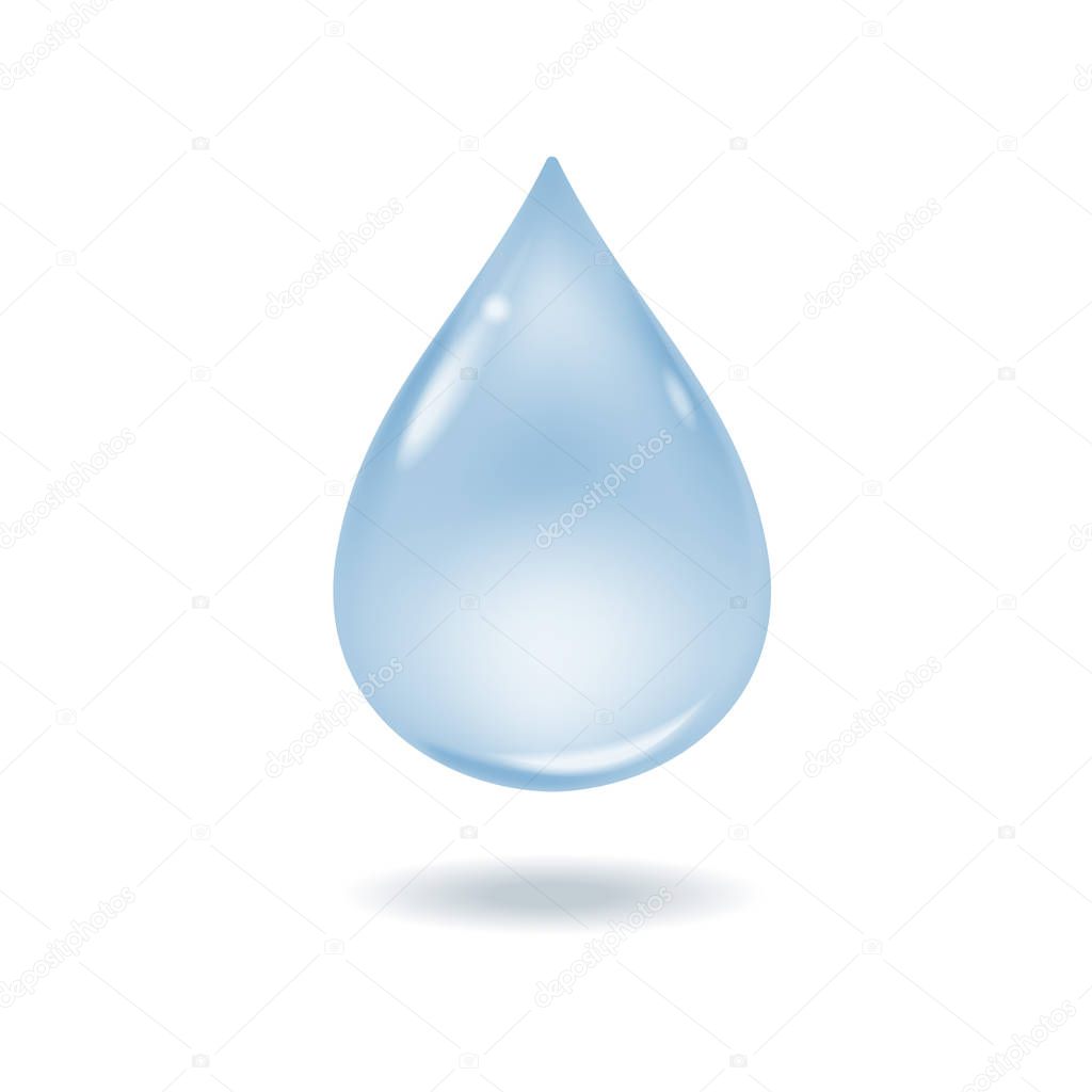 3d blue water drop