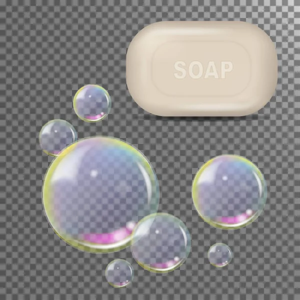 Sada mýdlových bublin — Stockový vektor