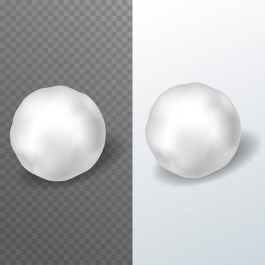 Gerçekçi beyaz kartopu 