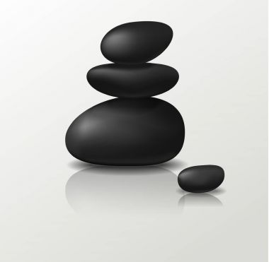 Gerçekçi vektör 3d zen taşlar 