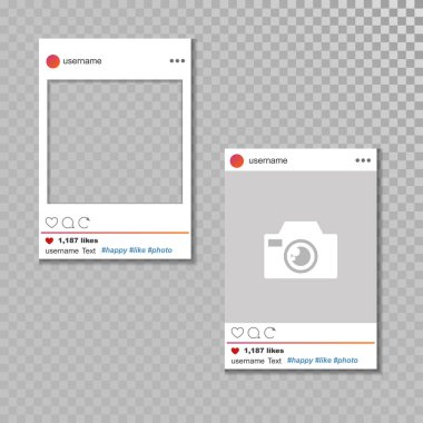 Sosyal ağ fotoğraf çerçeve şablonları