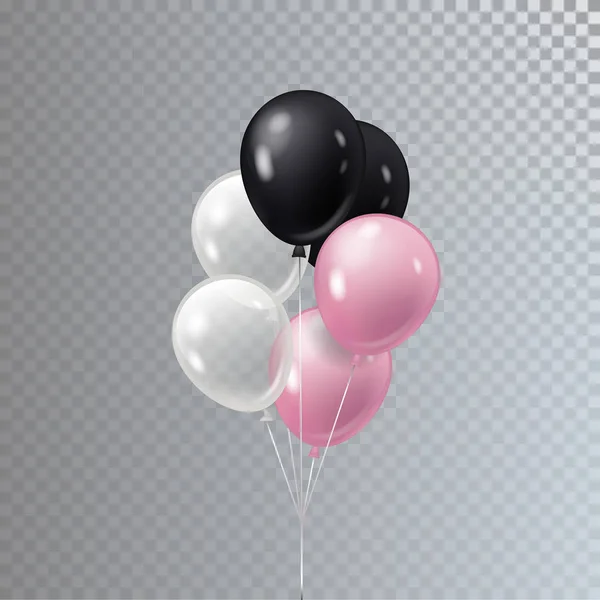 Renkli helyum balonları — Stok Vektör