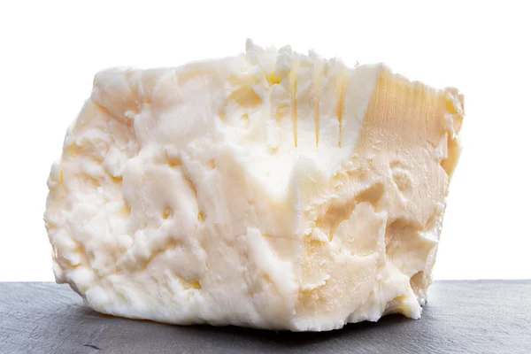 Hautnah auf fettem Feta-Käse — Stockfoto