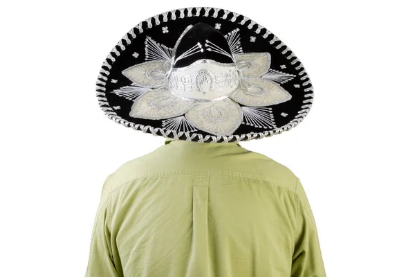 Rear view of man wearing Mexican sombrero — Stock Photo, Image