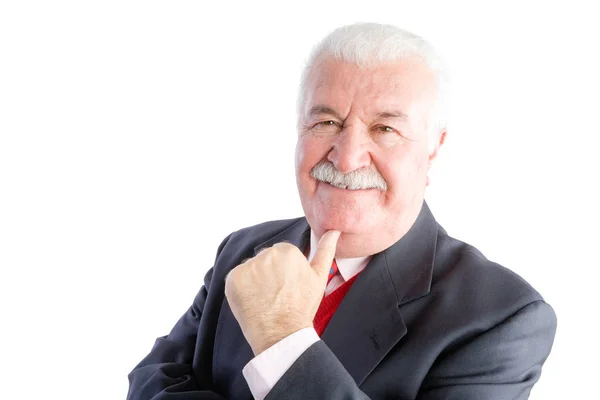 Smiling mature businessman in suit — Stock Photo, Image