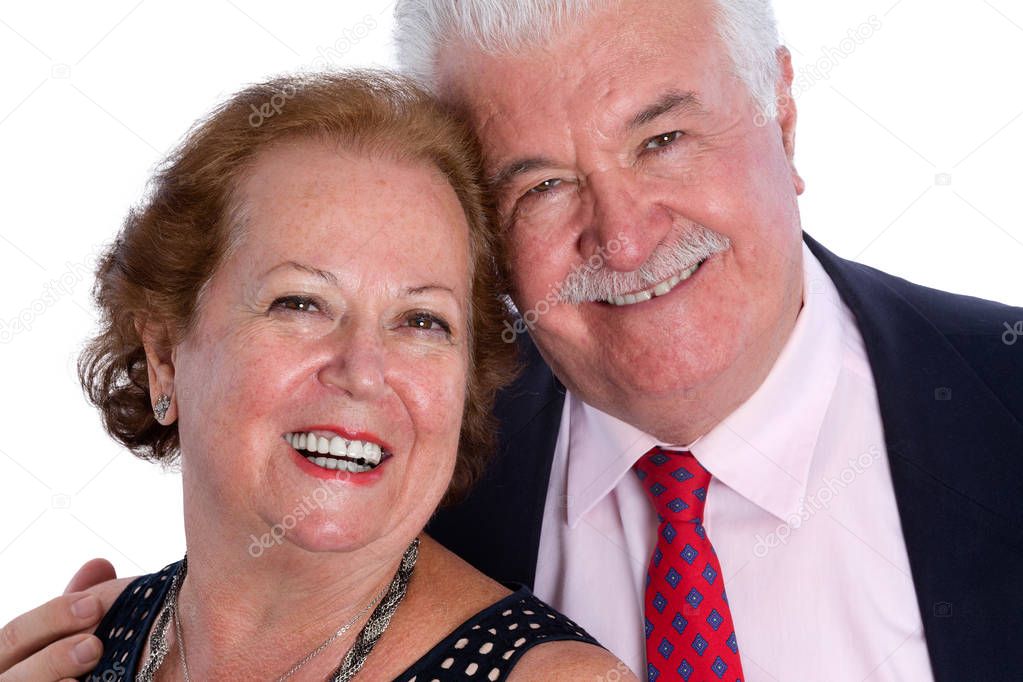 Happy mature couple smiling together