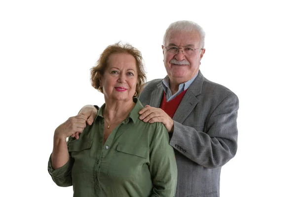 Portret van een lachend seniorpaar — Stockfoto