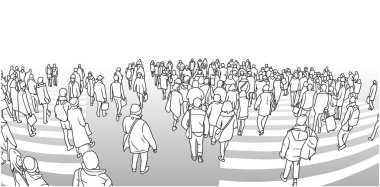 Meşgul sokak kapısı perspektif çizimi