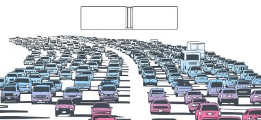 Resimde acele saat trafik reçel siyah beyaz boş işaretleri ile karayolunda