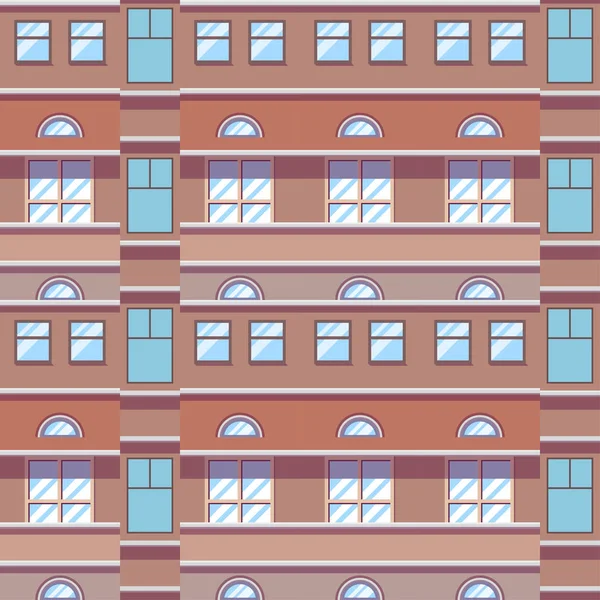Seamless pattern of residential, commercial office building
