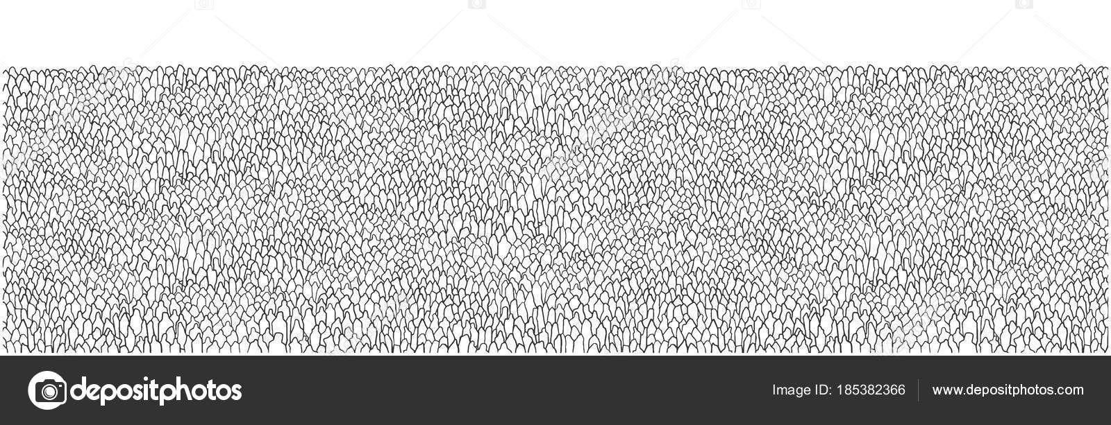 Абстрактный Иллюстрированный Фон Большой Толпы Людей Векторное.