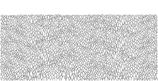 Абстрактный Иллюстрированный Фон Большой Толпы Людей — стоковый вектор