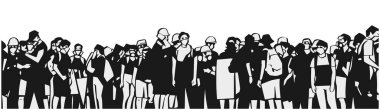 Büyük protesto kalabalığının resmi