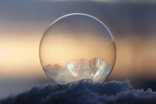 冷凍のシャボン玉 — ストック写真