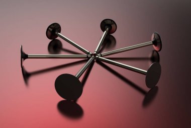 motor valfleri 3D çizimi