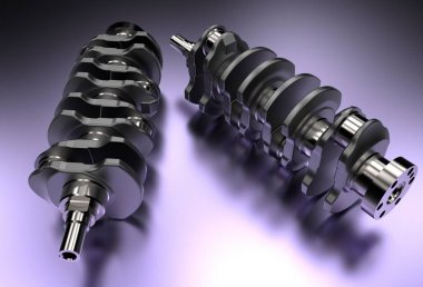 krank mili 3D çizimi