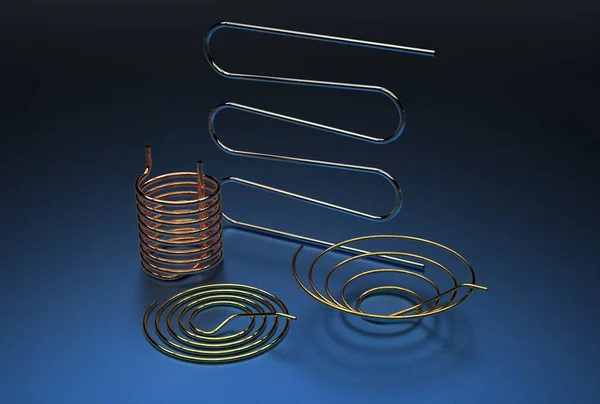 Ilustración 3d de la bobina del tubo — Foto de Stock