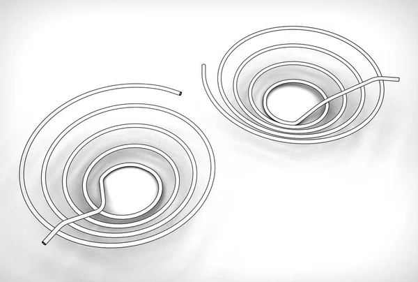 Ilustração 3d da bobina de tubo — Fotografia de Stock