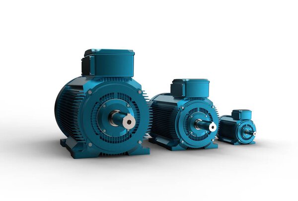 3D иллюстрация электродвигателей
