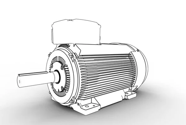 Illustrazione 3d dei motori elettrici — Foto Stock