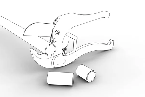 3d ілюстрація різака труб — стокове фото