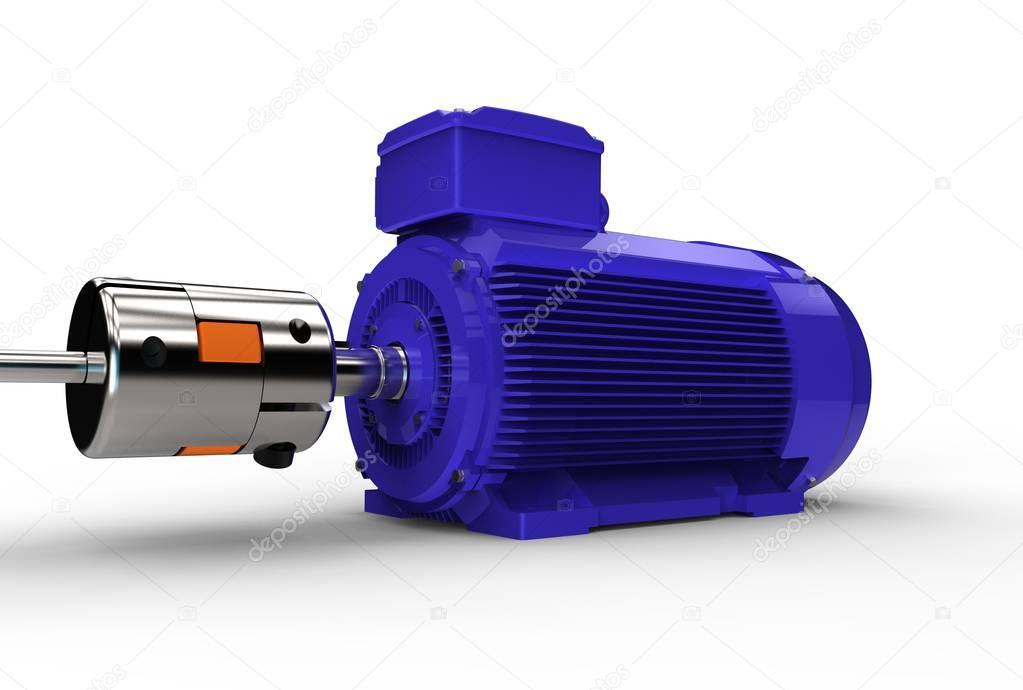 3d illustration of electric motors