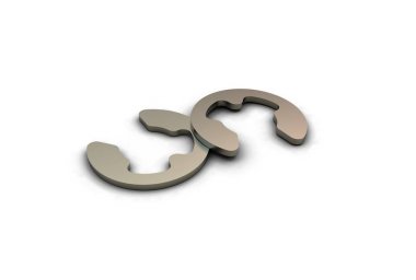 3d illustration of washers clipart