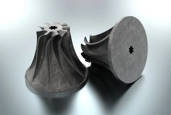 Ilustração 3D de rotores turbo — Fotografia de Stock